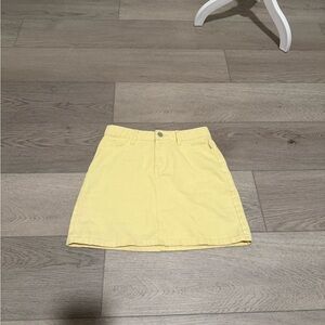 Denim&Co Yellow Mini Skirt